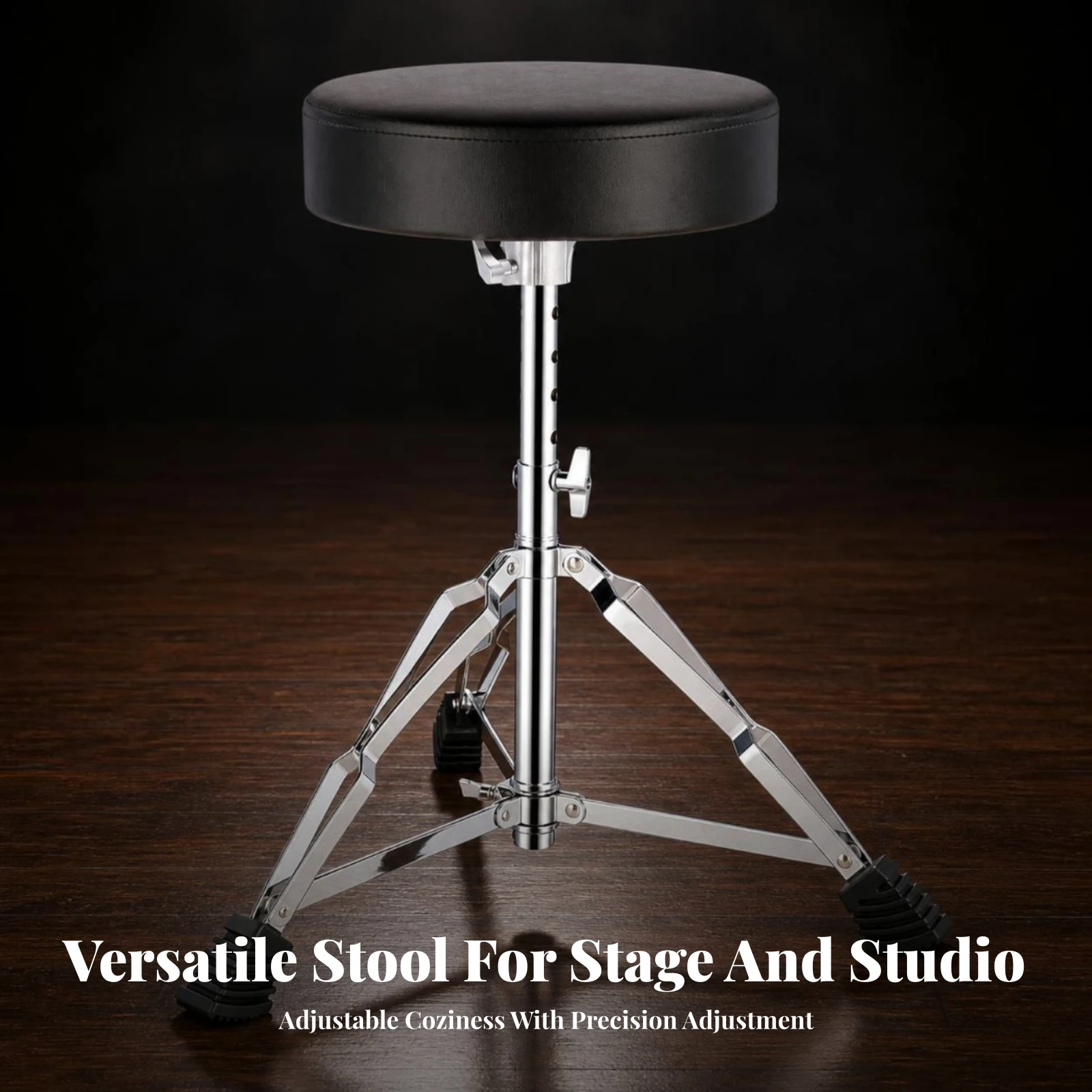 Stool Double-Braced Drum Throne Drum Throne with Padded Seat Stable for Drummers, Live Performances, Studios