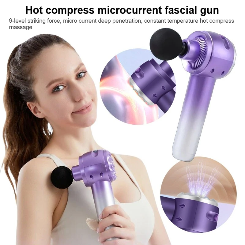 

Intelligent hot compress micro current fascia gun for deep muscle massage, professional level relaxation, all electric massage