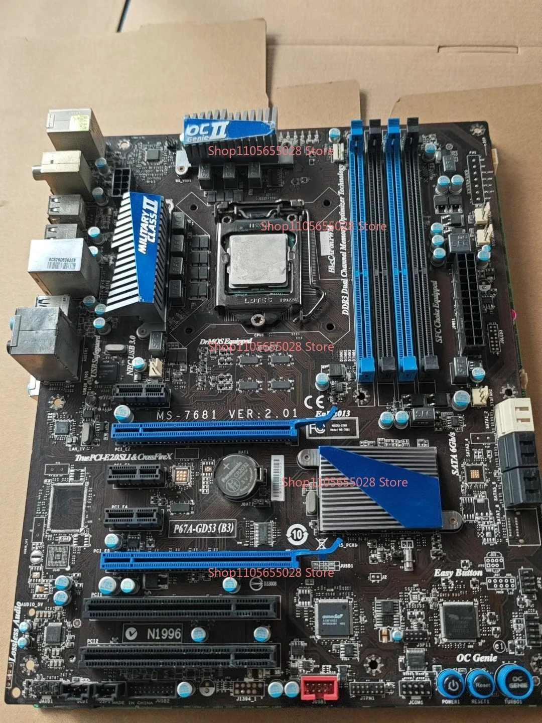For MSI P67A-GD53 (B3) Main Board, Intel P67 Chipset, LGA1155 Interface