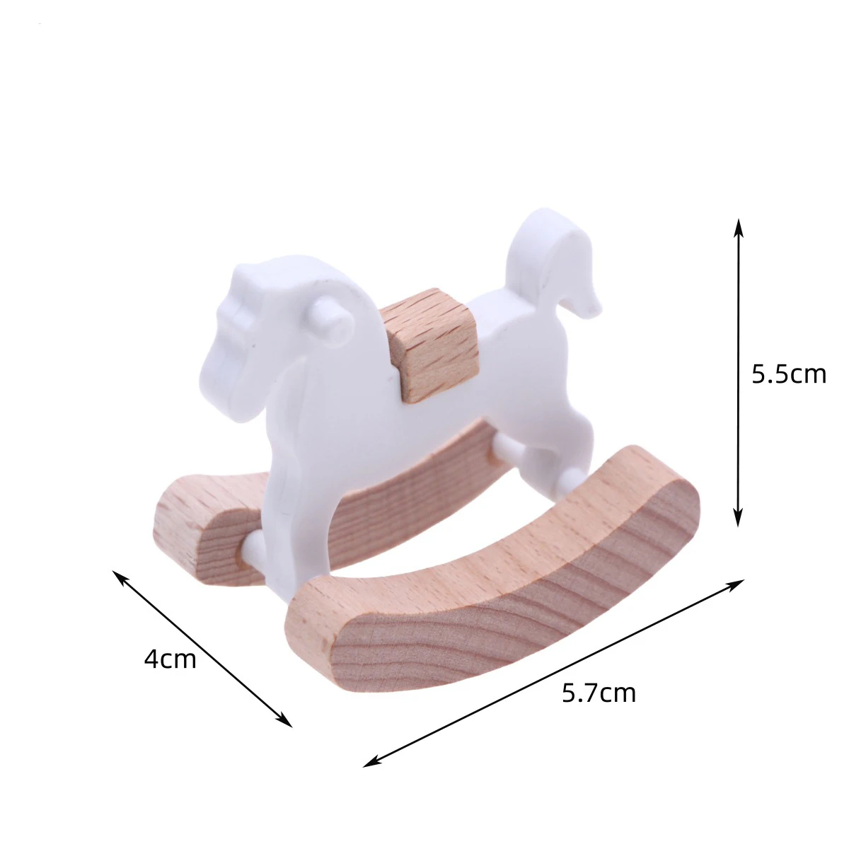 1Pc Dollhouse Mini Lignin Embryo Trojan Horse Model Small Cloth Doll Baby Room Miniature Scene Simulation Furniture Decoration