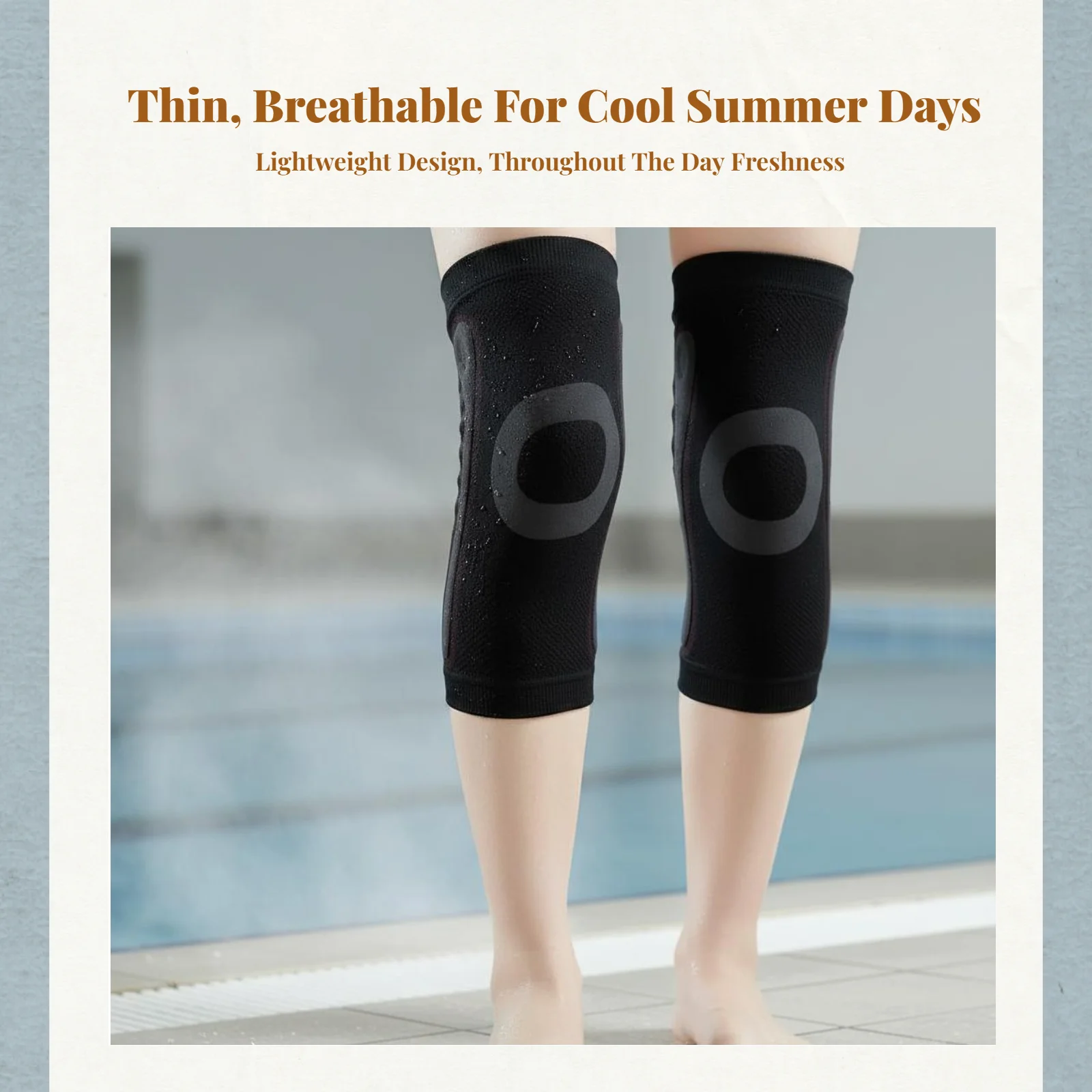 Waterproof Knee Pads Insulated Breathable Knee Support Pad for Skating Cycling and Outdoor Fitness