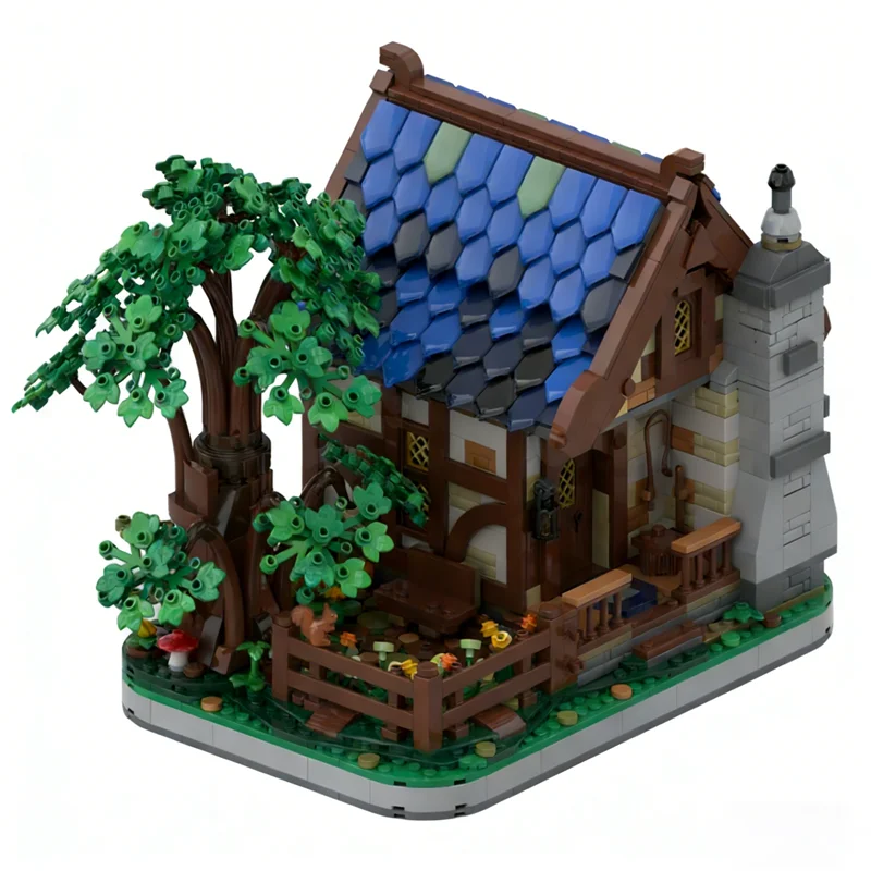 1481pcs MOC Kasteel Middeleeuws Huis Boom Model Bouwstenen Monteren Kerstcadeaus Speelgoed DIY Architectuur Creatief Idee Baksteen
