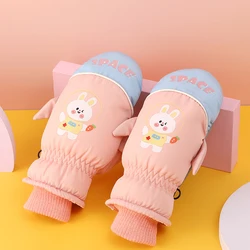 Children's Gloves Skiing Boys Girl Child Fleece Lined Padded Warm Keeping Primary Students Gloves Middle Big Children Gloves