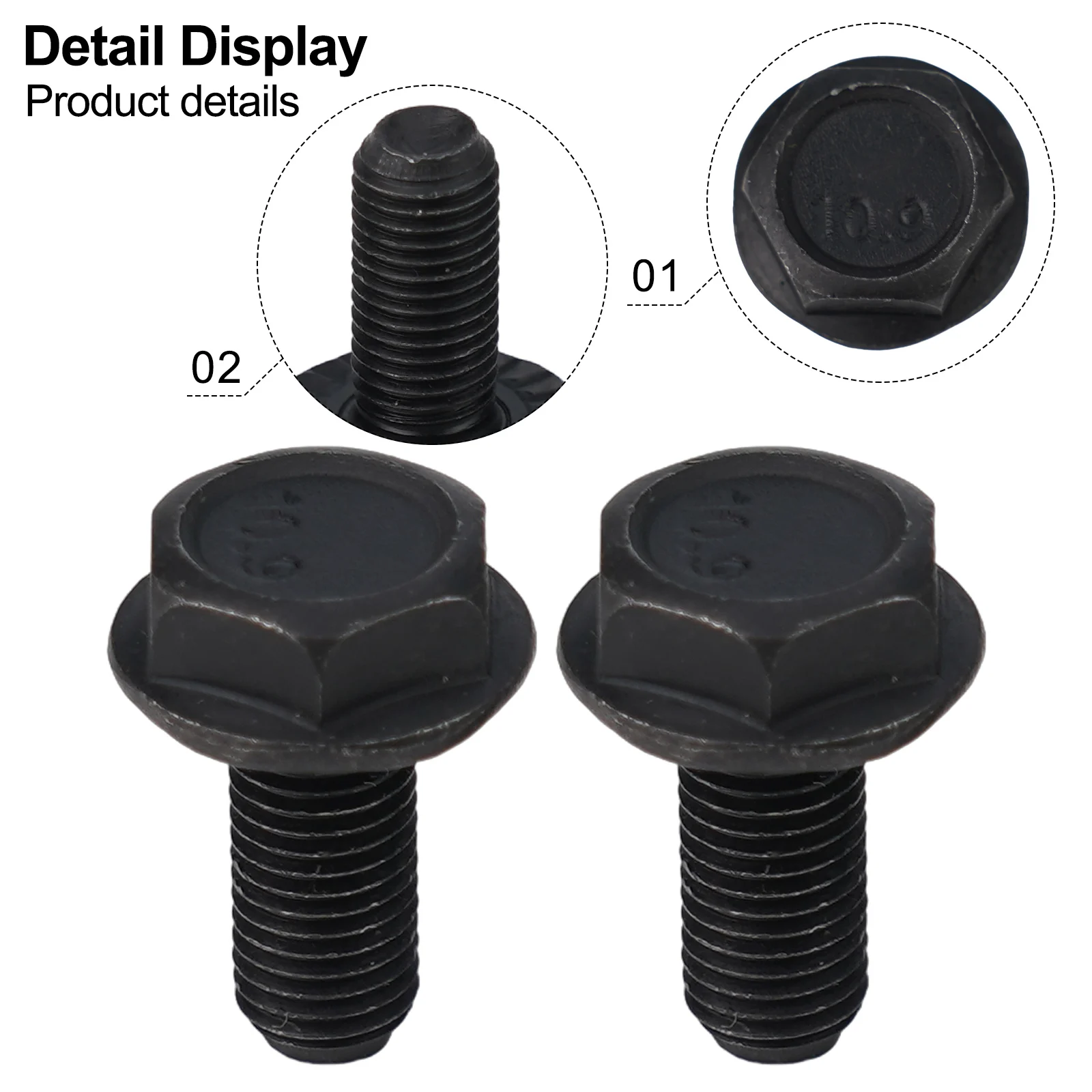 Square Taper Bottom Bracket Bolts, M8 x 18mm Size, Heavy Duty and Reliable, Ideal for Bike Bicycle Crank Arms, Pack of 2