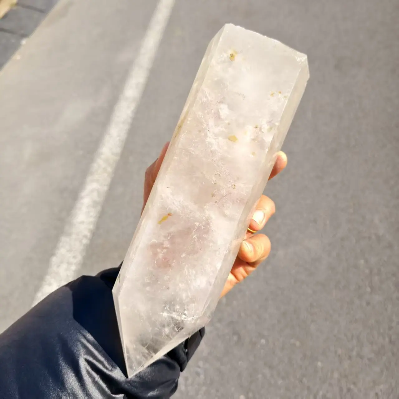 Natural Rough White Quartz Obelisks, White Quartz Ore Columns,There Ore Scratches,Mineral Healing