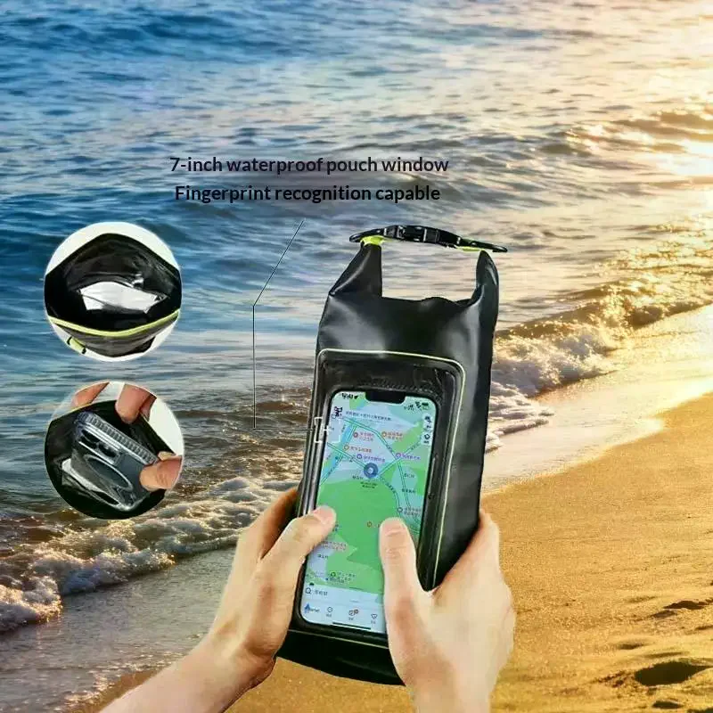 

2L PVC Swimming Waterproof Bag Universal Waterproof Phone Cases Bag For Trekking Drifting Rafting Surfing Boating Storage Bag