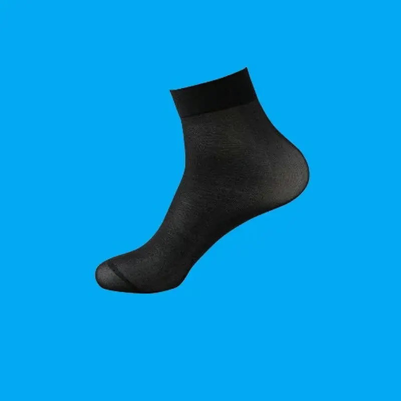 5/10 Paar schwarze Sports ocken Frühling und Sommer einfarbige Herren Business Socken Herren Sommer dünne Eis Seide Mid-Tube Socken