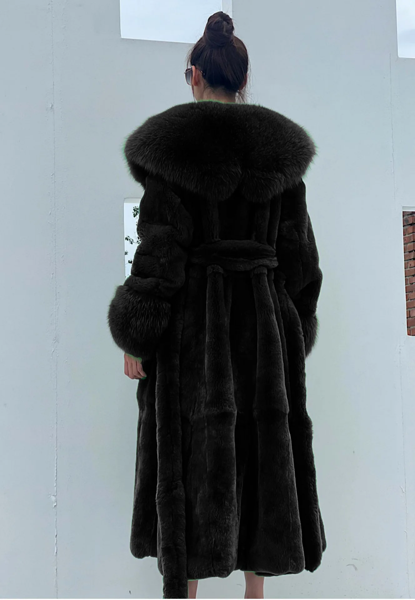 Women's Parker Winter Fur Warm Large Size Solid Color Fur & Faux Fur Women New Casual Long Sleeve Temperament Women Fur Coat Y72