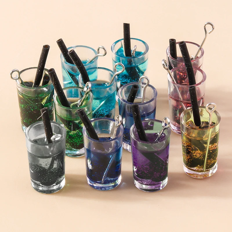 Leslie 10 Stück Gemischte Stile Sommer-Glasfläschchen mit Perlen-Muschel-Anhängern für DIY Ohrringe, Schlüsselanhänger, Halsketten und Schmuckherstellung – Detail 37