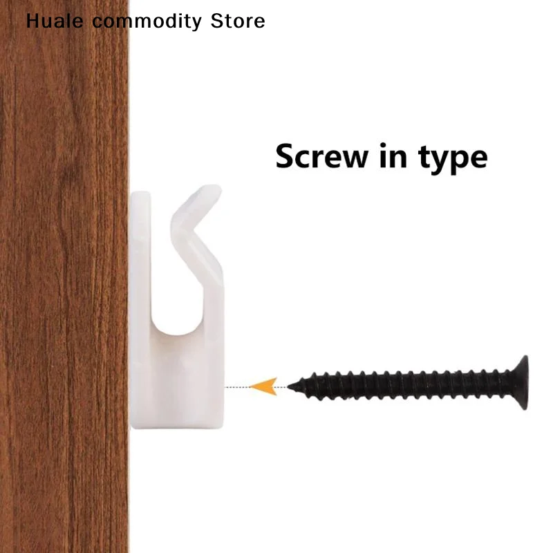 【HG】20Pcs Outdoor String Lights Clips Screw-in Plastic Hangers Lights Hanger Hooks For Plant Baskets String Lights Decoration