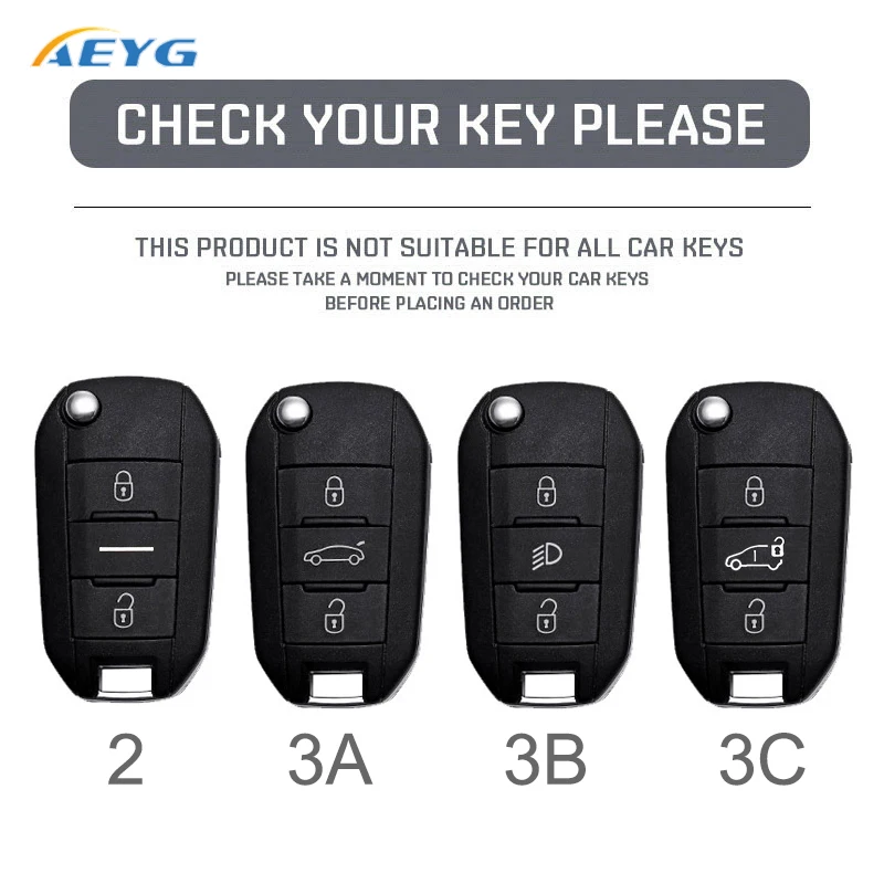 ABS Carbon Fiber Car Key Case Cover For Peugeot 208 2008 308 3008 508 408 307 4008 for Citroen C3 C4 C5 C6 C8 keychain
