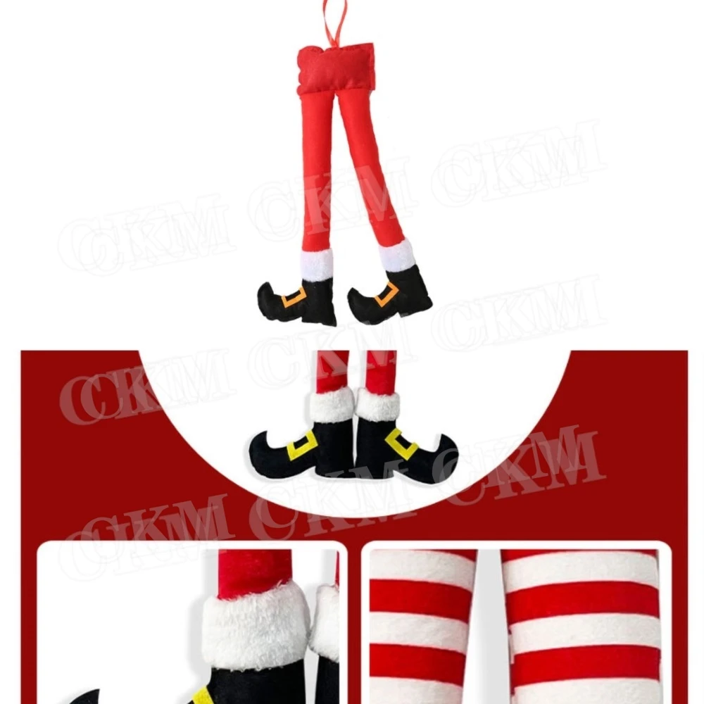 

Christmas Elf Santa Legs Car Accessories New Year Navidad Noel Gift Christmas Decor For Home Xmas Tree Pendants Ornaments Gifts