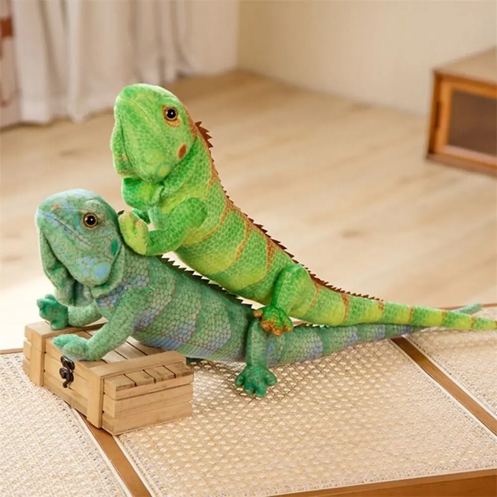Stuffed Animal Long Tail Plush Mane Lizard Wild Reptile 65/95cm Lizard Plush Toy Simulation Green Stuffed Lizard Doll Kids Toy