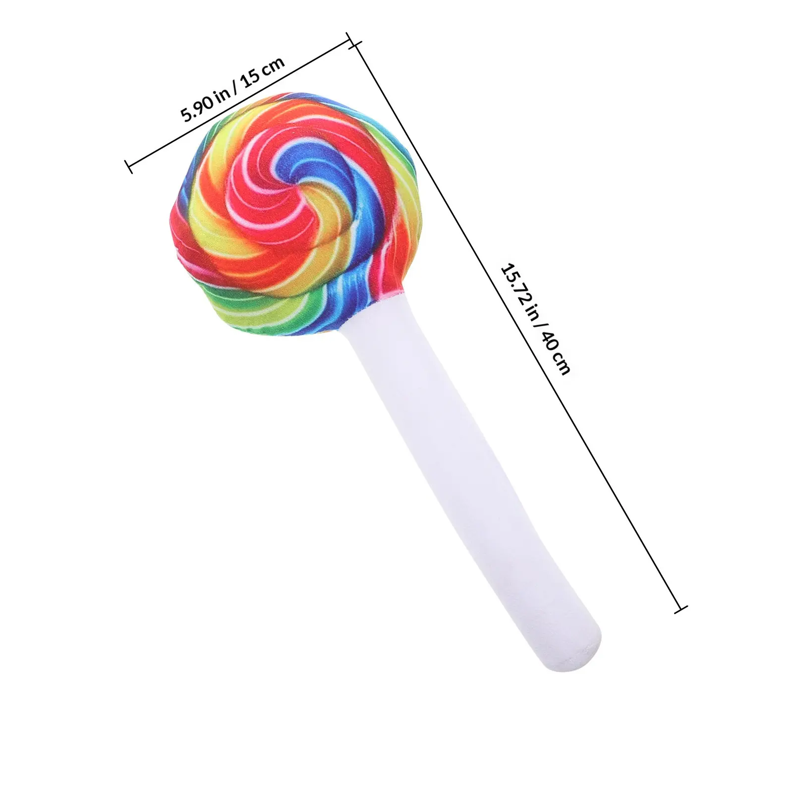 Candy Shape Pillow Lollipop Decor Vibrant Swirl Pattern Cute Fun Throw Cushion for Room Decoration Photo Prop Party Back Support