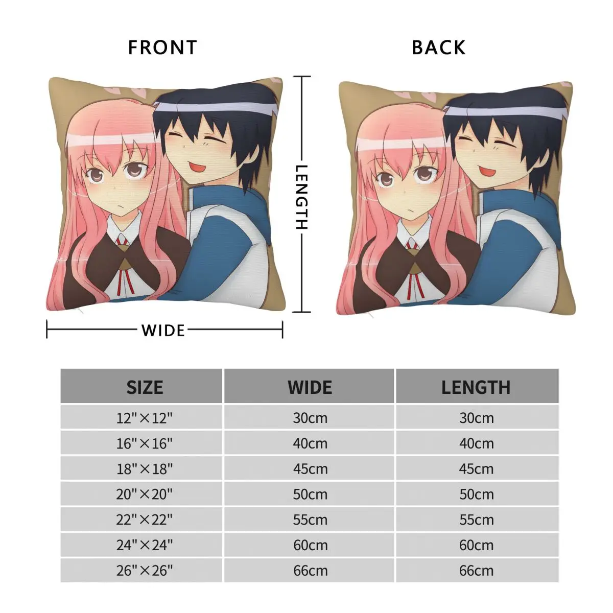 Zero No Tsukaima Anime Cartoon Square Pillowcase Cushion Cover Pillow Case Throw Pillow Cover for Home Sofa Living Room