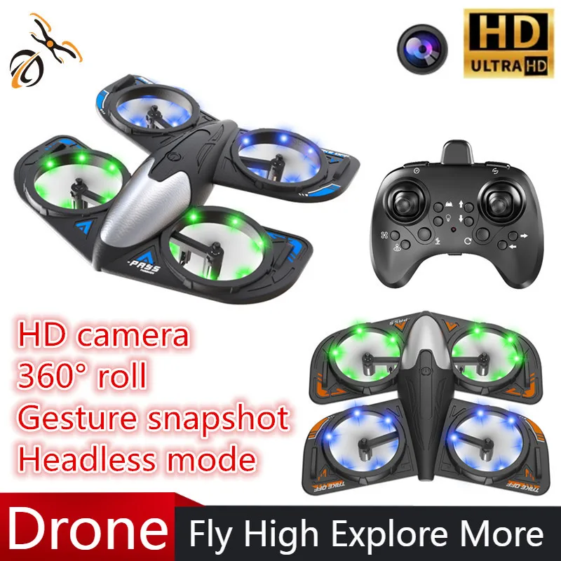 

RX122 Foam Aircraft 2K HD camera Remote Control Four Axle Fighter Wrestle Resistant Aerial Stunt Children Model Airplane Gift