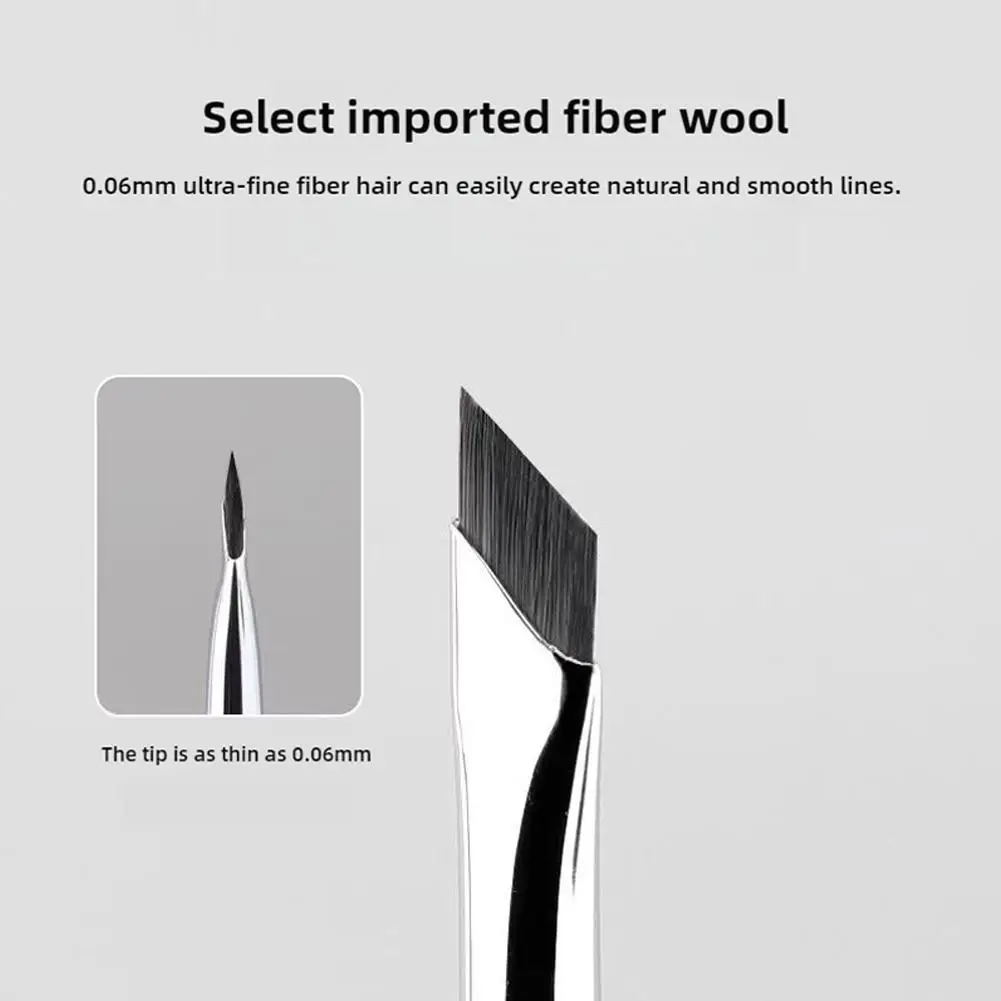 アイライナーブラシ超薄型ファインアングルフラット眉毛ブラシ眉ハイメイクライナーライナーブラシ品質アイ用品 P1X6