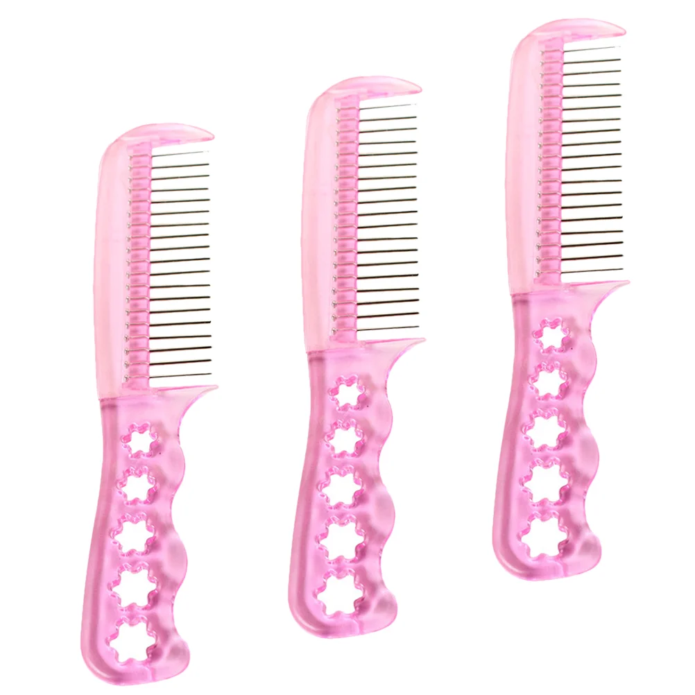 3 Pcs Comb Brush Hair Extension Hairbrush for Synthetic Wigs Wire Women