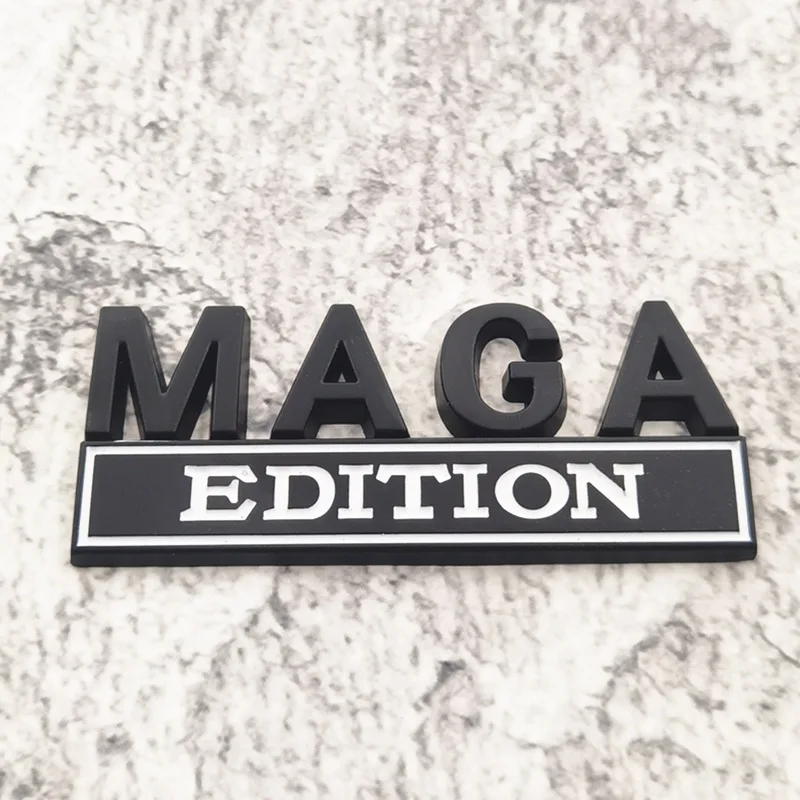 

3D Metal MAGA Edition Car Emblem Chrome Sticker Badge Logo Trunk Door Fender Decal Universal Auto Accessories Adhesive Badge