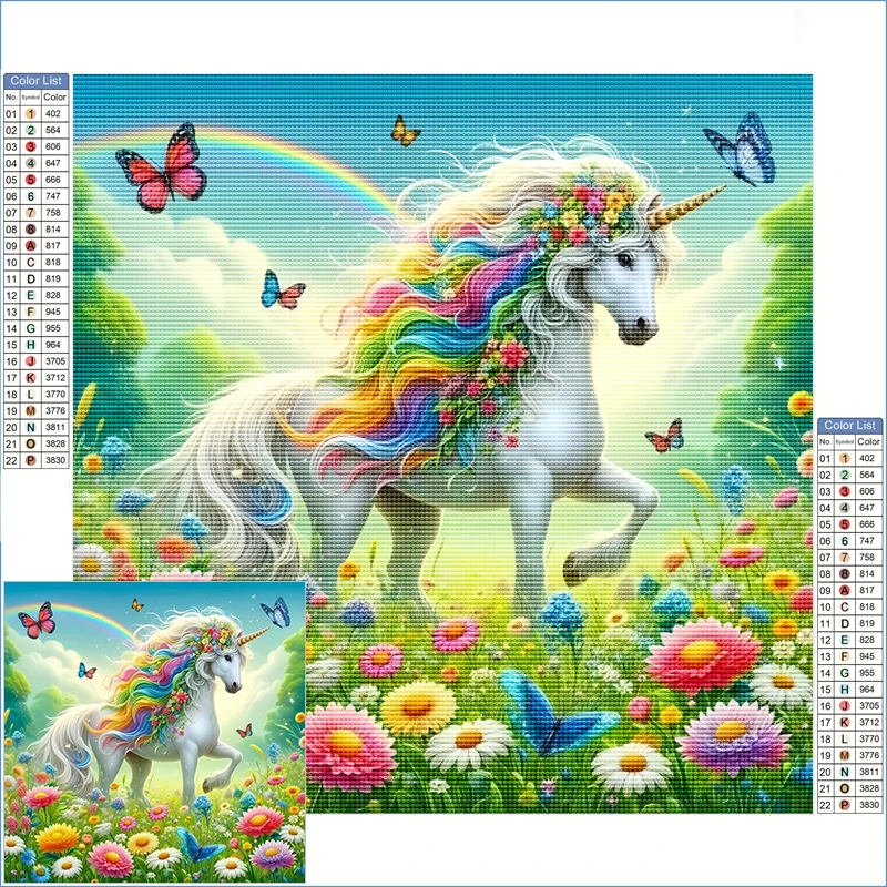 

Diamond Painting Kits Large Full Diamond Embroidery White Unicorn On Meadow Filled Diamond Pictures Arts And Crafts Adults