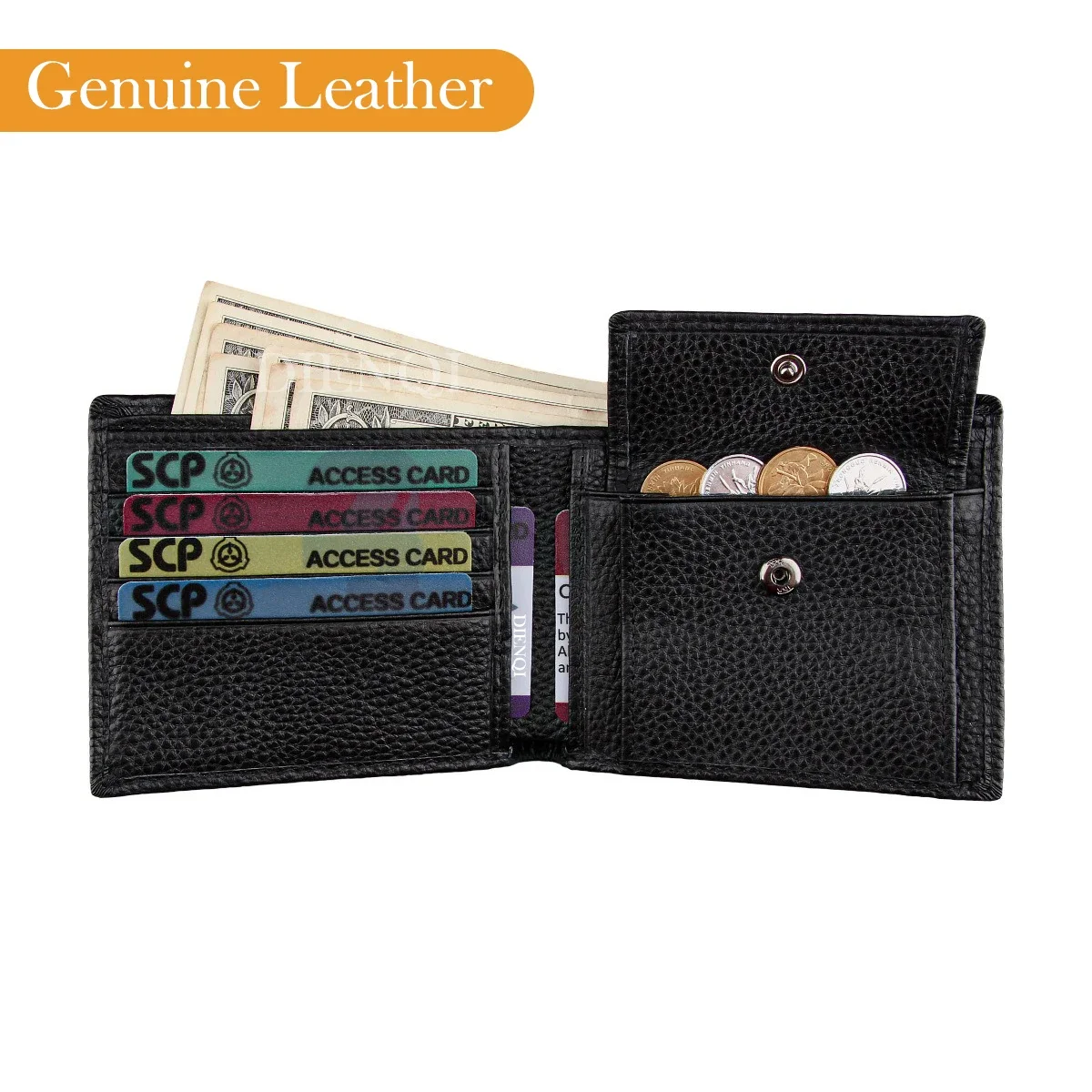 Genuine Leather Wallet Bifold Real Cow Leather Bank Credit Card Holder Short Zipper Wallets Men Money Hand Bag Monedas Hombre