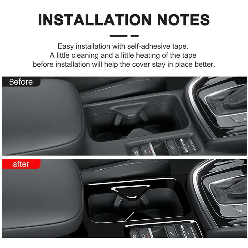 

6X автомобильный глянцевый черный держатель для чашки с водой на центральной консоли, декоративная крышка, наклейки для Honda HRV HR-V Vezel 2021 2022 RHD