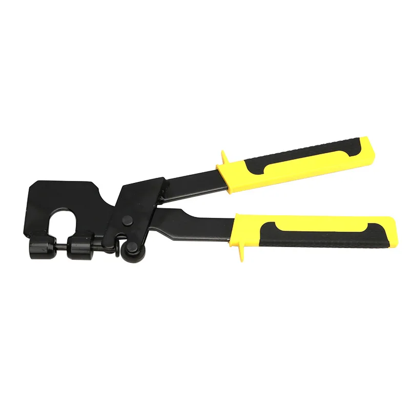 Stud Crimping Forceps CRV Steel Handle Fastening Work Keel Board Drywall Fastener Punch Lock Flat Mouth Metal Plier