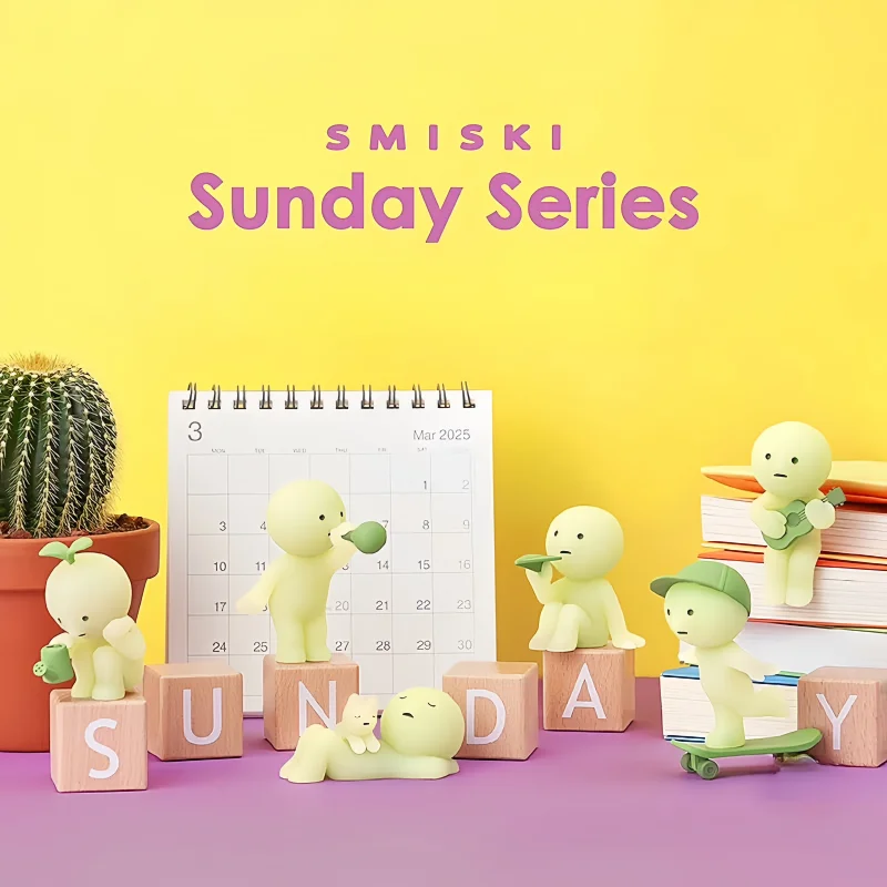 

New Genuine Smiski Sunday Series Blind Box Cute Night Light Figurine Smiski Doll Desktop Ornament Decoration Girl Birthday Gift