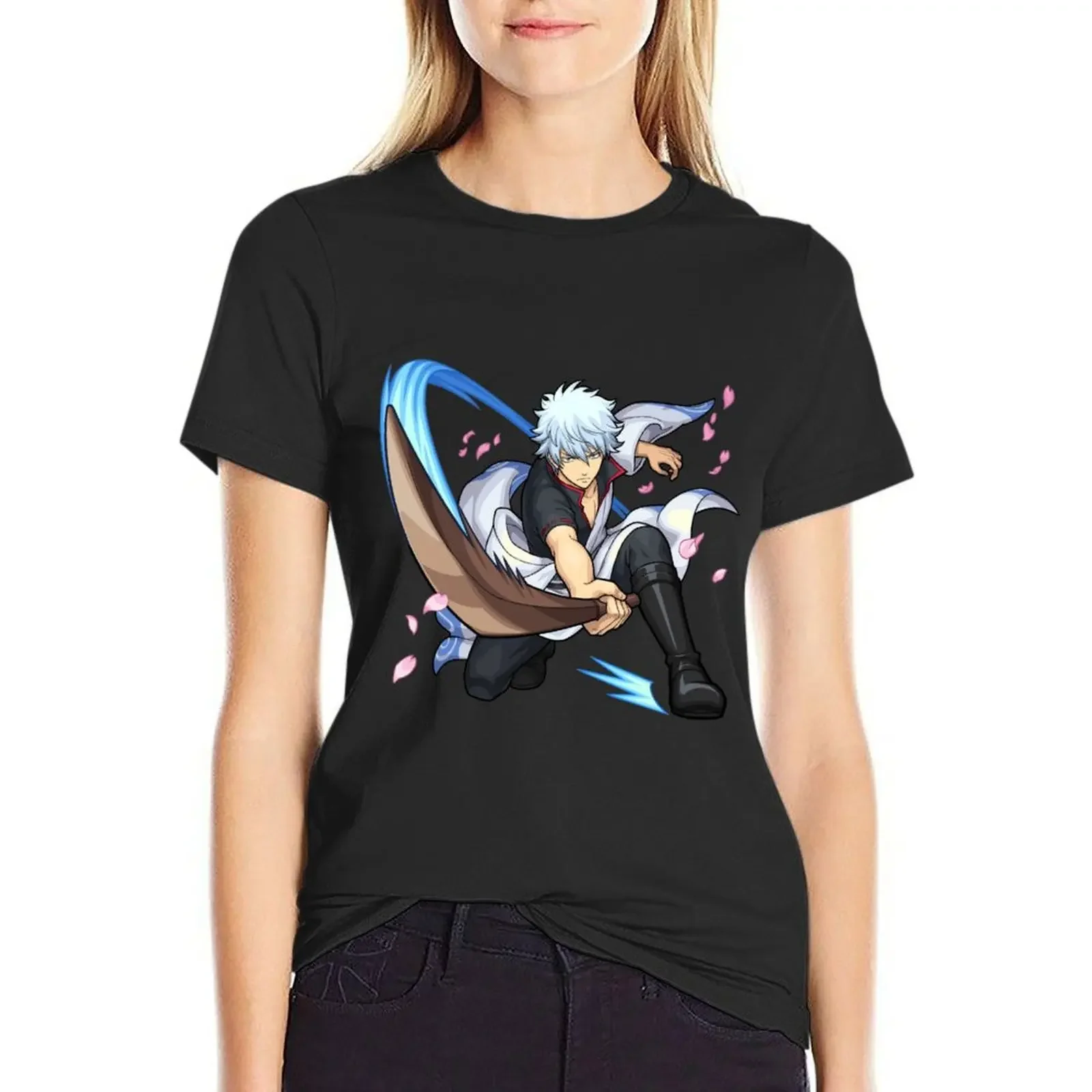 

Gintoki Sakata Gintama T-Shirt plus sizes plus size tops animal prinfor western t-shirt dress for Women