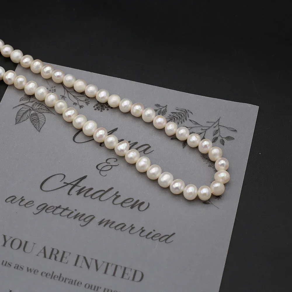 6-7mm AAA+ Natural Freshwater Pearl Beads Round Shape Isolation Loose Beads for Jewelry Making DIY Necklace Bracelet Accessorie
