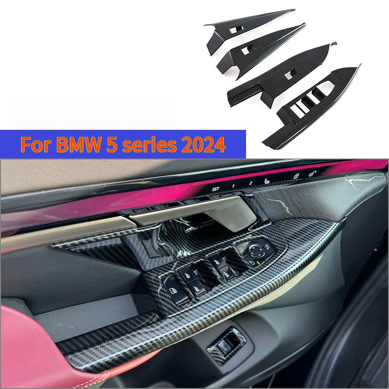 For BMW 5 Series i5 530li 2024 Interior Window Lift Panel Trim Frame Car Window Glass Button Cover Decorative Strip Auto Interio