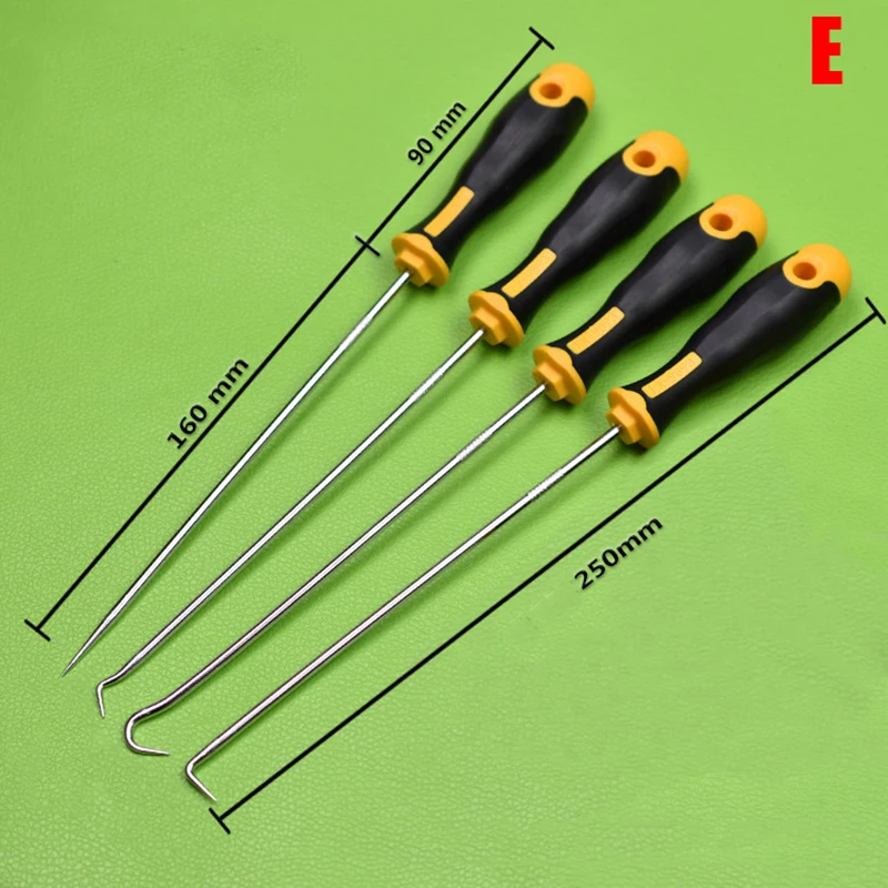 Car Screw Driver Auto Seal Gasket Puller Tool Steel Car Mini/Extra Long Pick Hook Set Tool O Ring Removal Tool Car Accessories