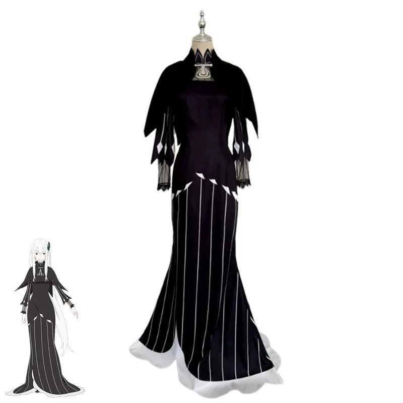 

Anime Re:Life in A Different World From Zero Echidna Cosplay Costume Evening Dress Long Skirt Woman Carnival Suit Disguise
