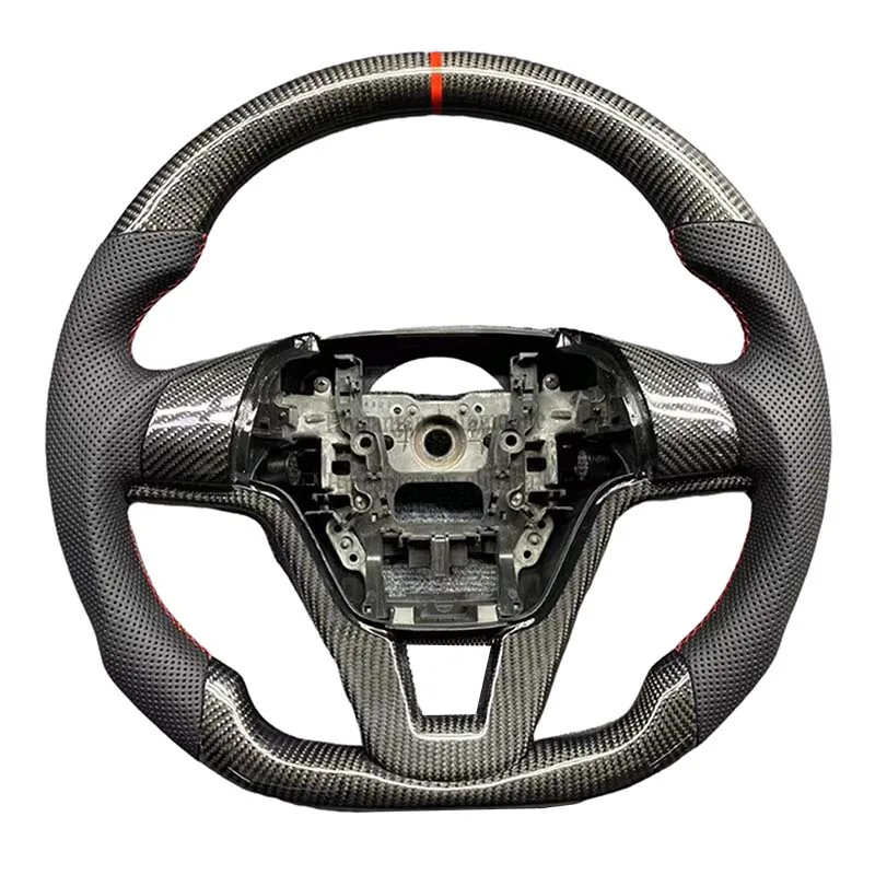 Popular Products Practical Hot Sale Perforated Leather Carbon Fiber  Steering Wheel for CRV Car Steering Wheel