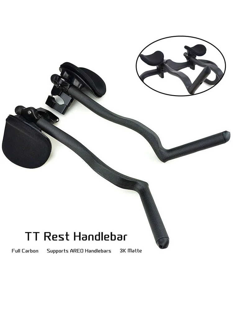 AliExpress NONE New Carbon Road Handlebars Bicycle Rest Bar TT Handlebar 55° Special-shaped Clamp  3K Bike Racing Carbon Handle Bar Bicycle Part