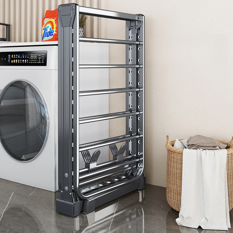 Floor-to-ceiling drying rack Balcony Indoor household quilt drying artifact Outdoor folding drying rack New mobile cooling rack