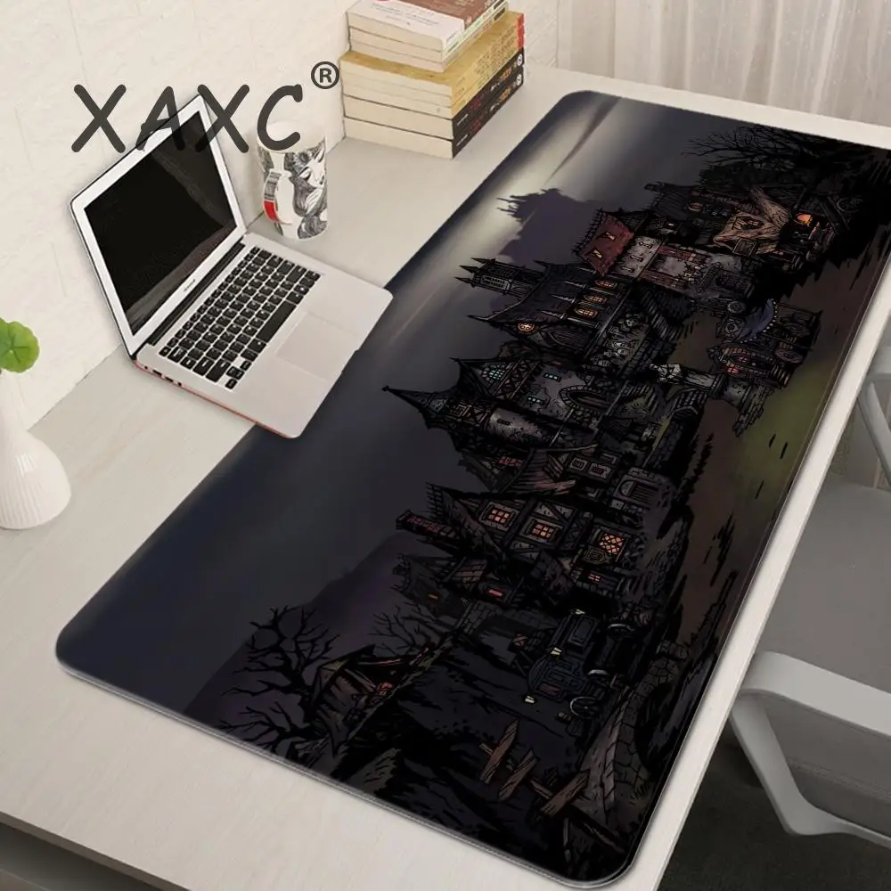 

Dark Castle Mouse Pad Laptop Black Middle Ages Villages Keyboard Rug XXL Anime Extended Desk Mat PC Gamer Large Cabinet Mousepad