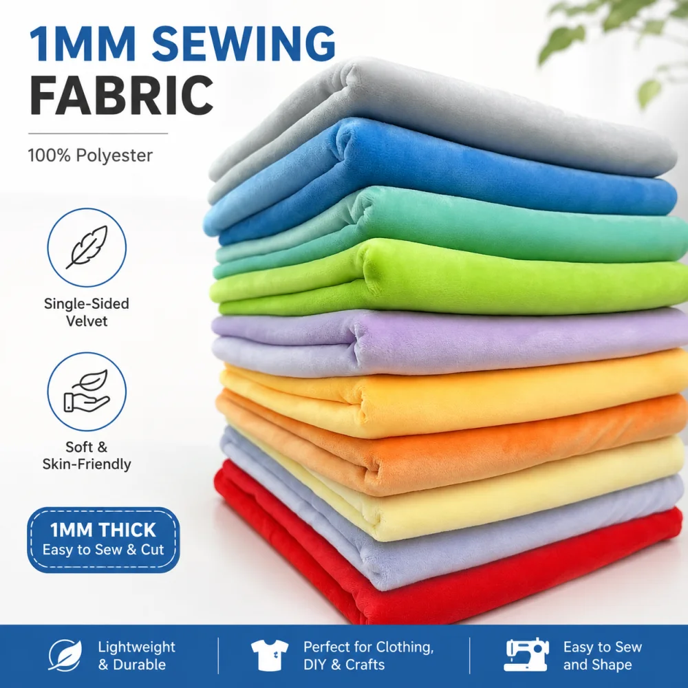 

55 Color Synthetic Short-pile Plush Sewing Fabric 150x50cm For Plush Toys Cushions Blankets Home DIY Sewing Projects Continuous