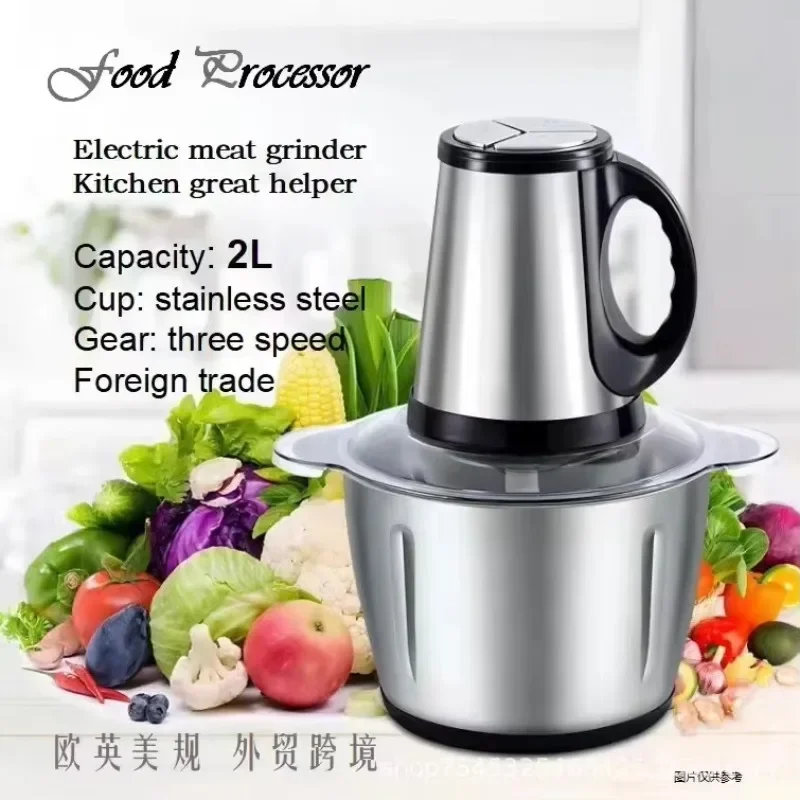 Kitchen Multi-functional Salad Vegetable Stainless Steel Meat Grinder for Baby Food, Onion and Fruits