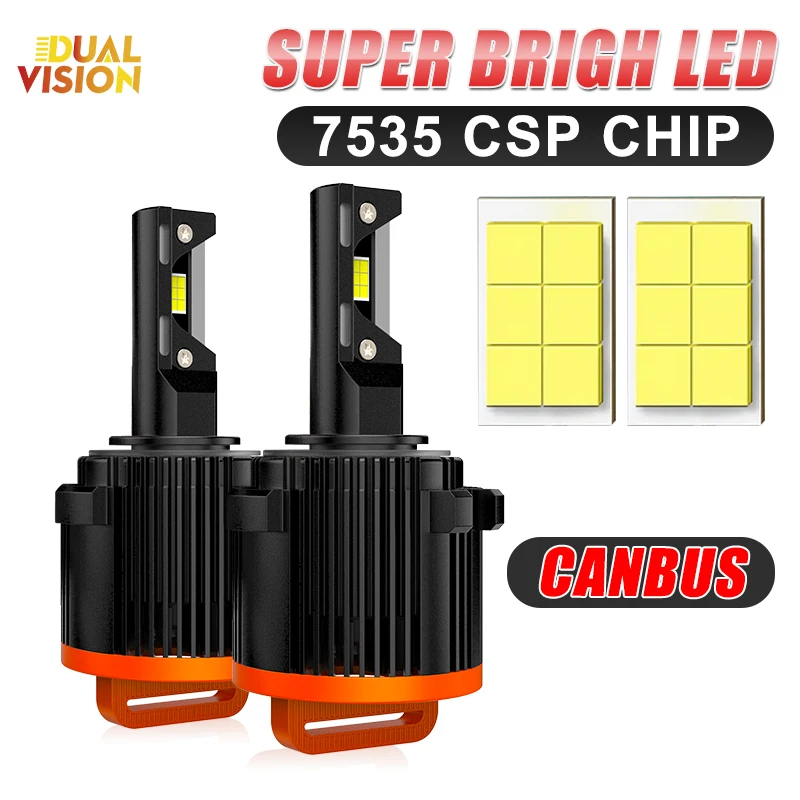 H15 H7 LED Bulb Canbus 7535 CSP Car Headlight High Beam DRL Day Driving Running Light 300W 30000LM 12V Auto Lamp