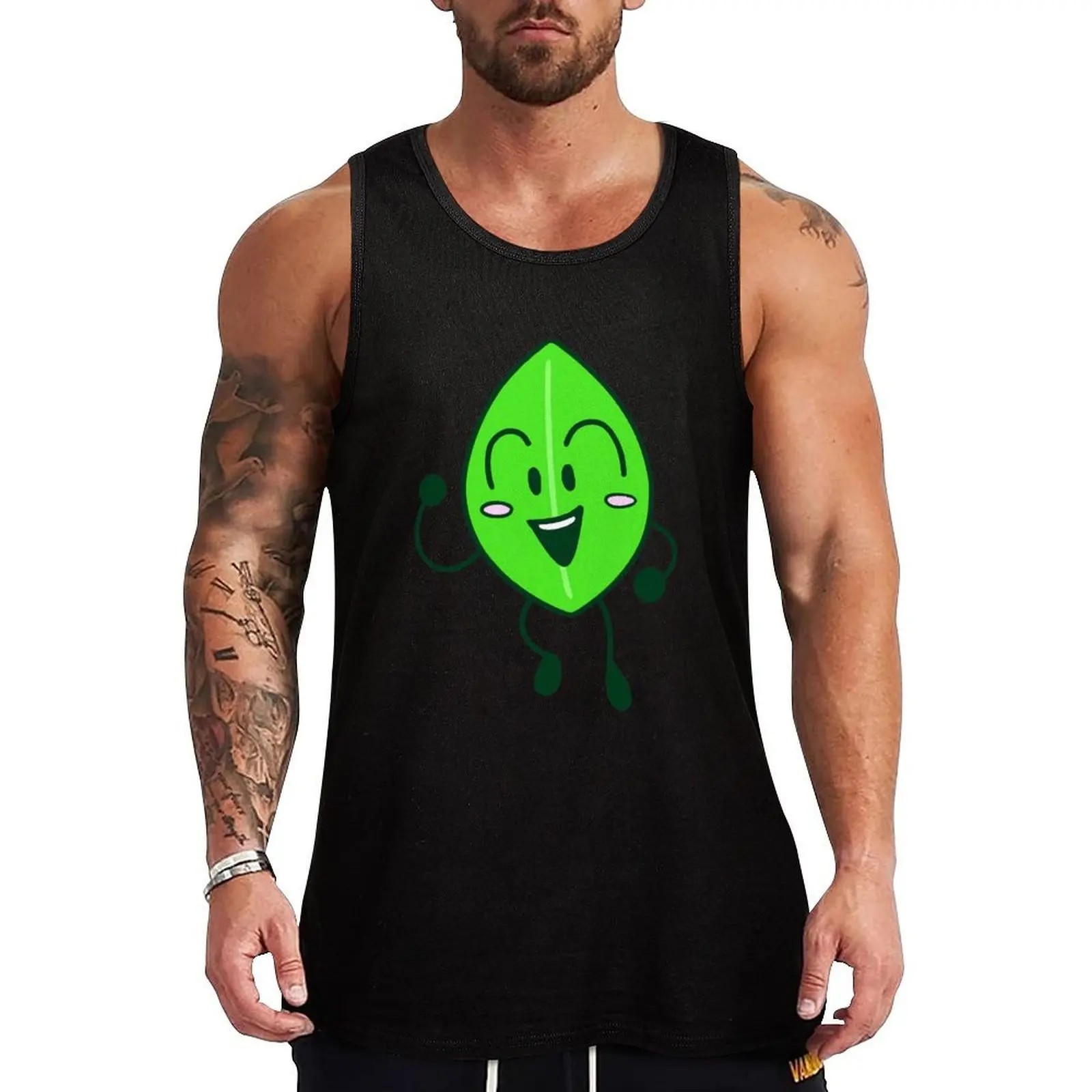 BFDI Leafy Tank Top Basic Sleeveless T Shirt Soft Cotton Casual Tank Top