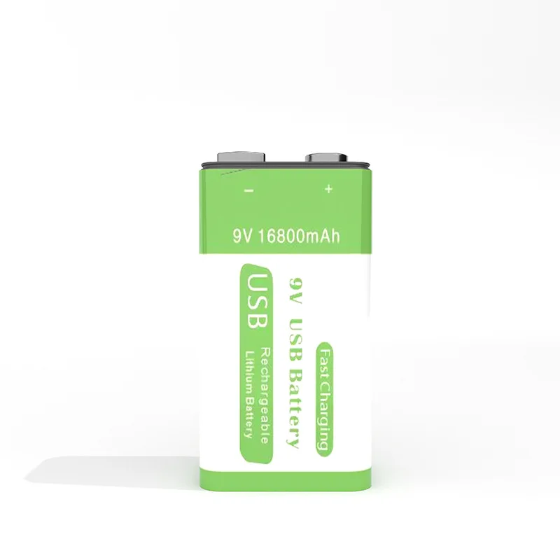 9V 16800mAh Rechargeable Lithium Battery Type-C Suitable for Microphones Multimeters Metal Detectors