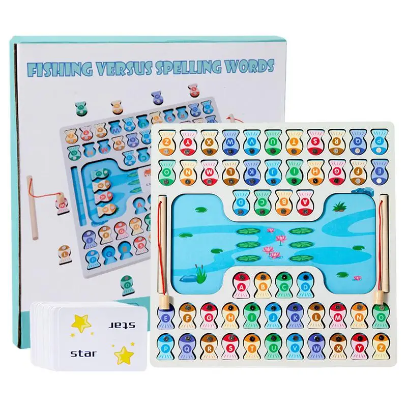 

Wooden Magnetic Fishing Game Sensory Game For Toddler And Preschoolers Developmental Early Learning Toys Magnetic Fishing