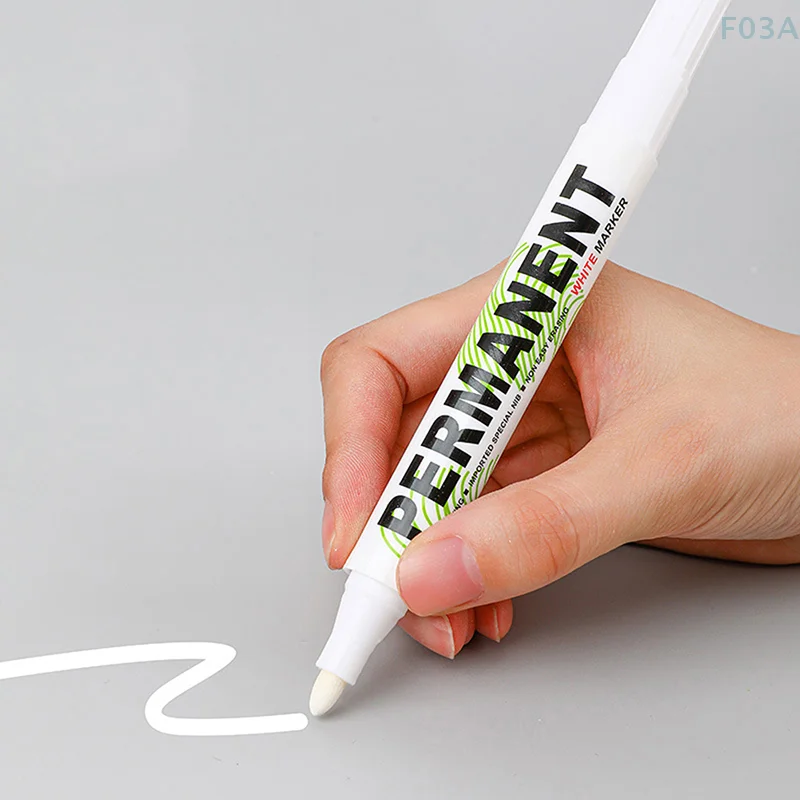 1 PC White Marker Pen Oily Waterproof Plastic Gel Pen for Writing Drawing White DIY Album Graffiti Pen Stationery for Notebook