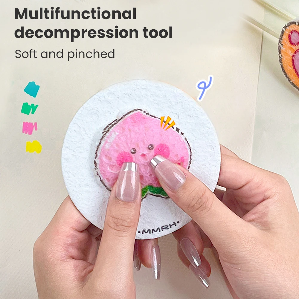 10 pz Schiuma Texture Pittura Nuovo Fatto A Mano FAI DA TE Pizzico Giocattoli Pittura Per I Bambini Mark Pen Acquerello Pittura 3D Pasta di Legno di Carta