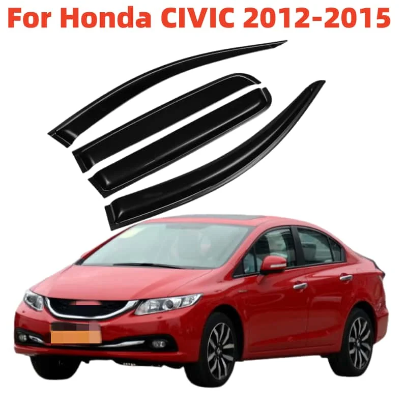 

For Honda CIVIC 2012 2013 2014 2015 Sedan Window Visor Rain Guard Side Deflector Weathershield Moulding Trim Car Accessories