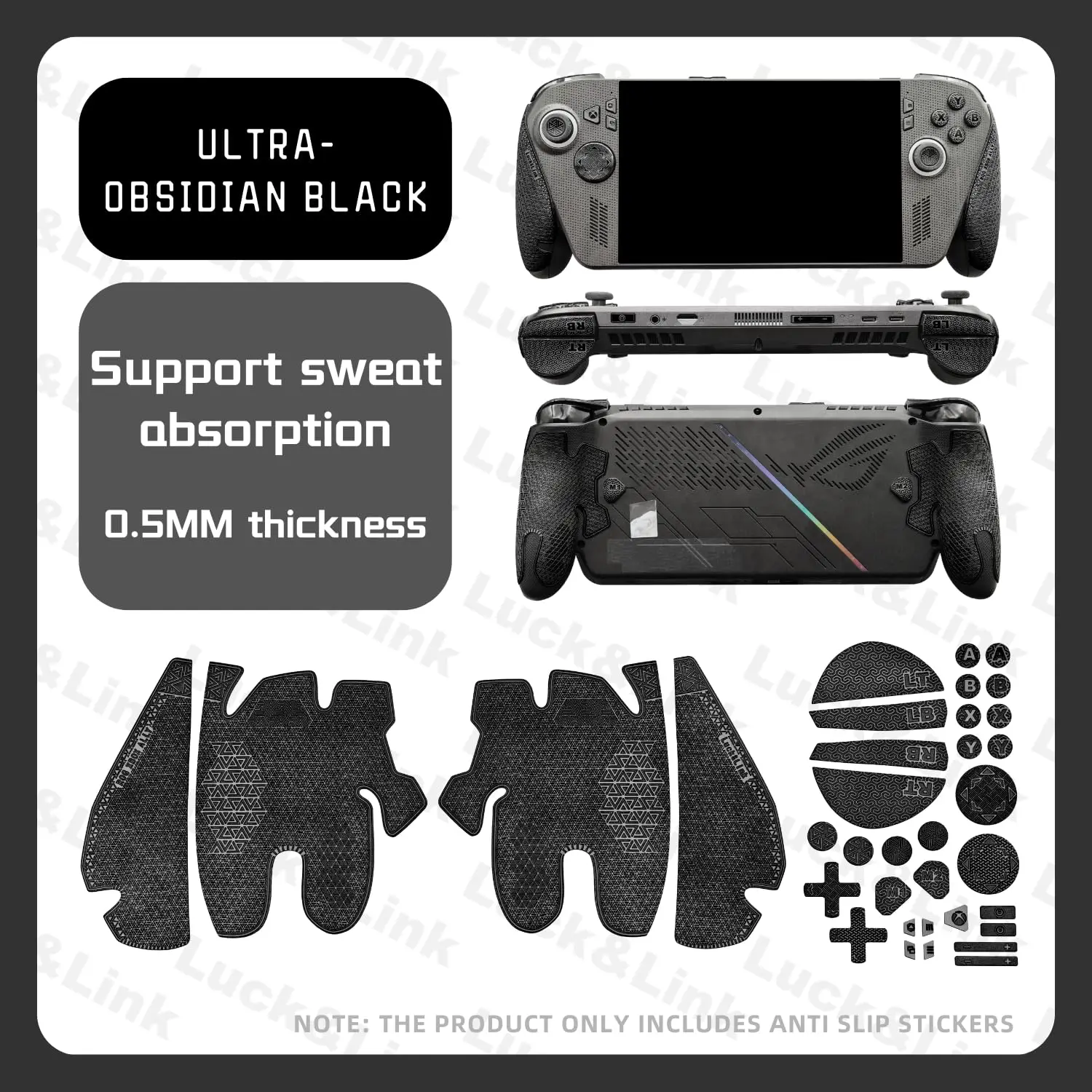 Controller Grip For Rog Xbox Ally/X,Textured Skin kit,Anti-Skid Sweat-Absorbent Controllers Handle Grips, Buttons,Triggers,D-pad