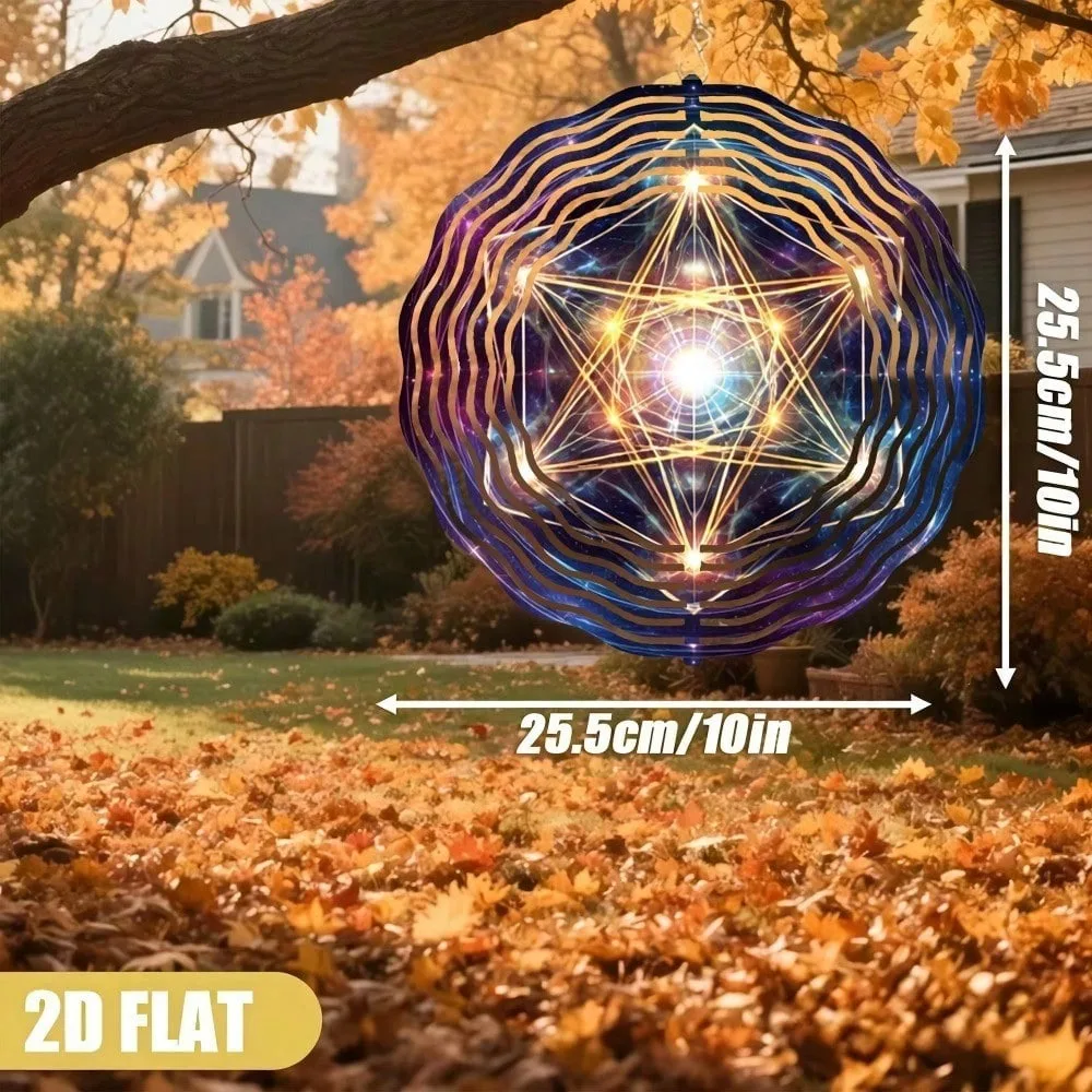 CIFbuy  Wind Spinner, 360 Degree Swivel Hook Waterproof Anti Fade Hanging Ornament Spiritual Meditation Yoga Garden Home Decor