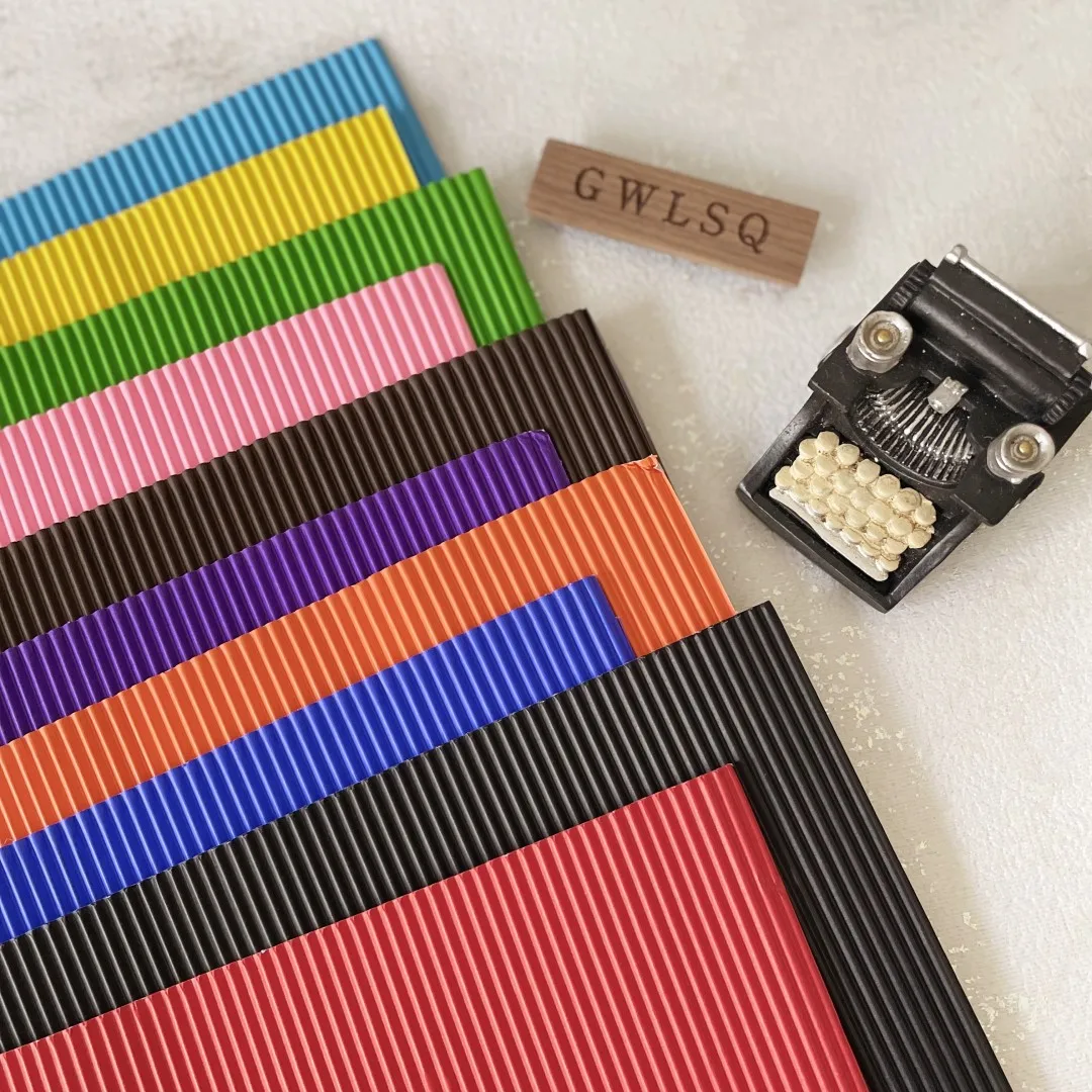 

20PCS A4 Ten Colors Corrugated Pape Wavy Art Paper DIY Handmade Packaging Holiday Decoration Kids Folded Paper Scrapbook Craft