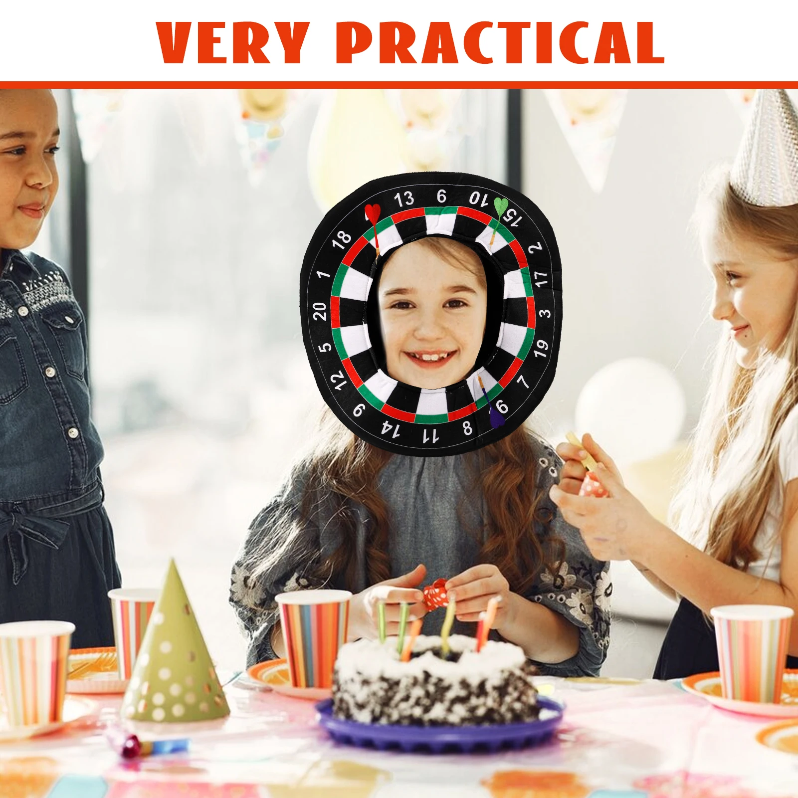 

Sports Dart Hat Novelty Hood Costume Pp Cotton Decorative Headgear Fun Party Hats Photo Prop Lightweight Portable Outdoor